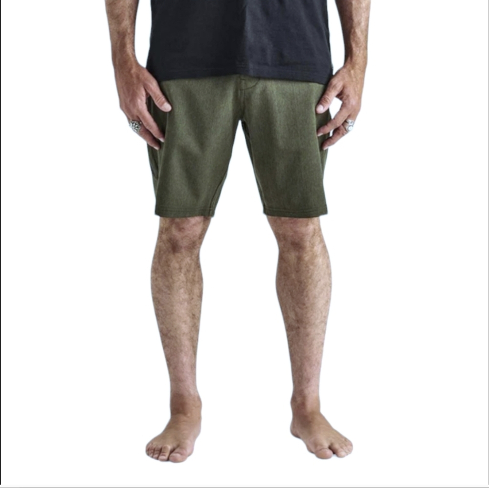 Roark Olive Green Men's Hybrid Shorts